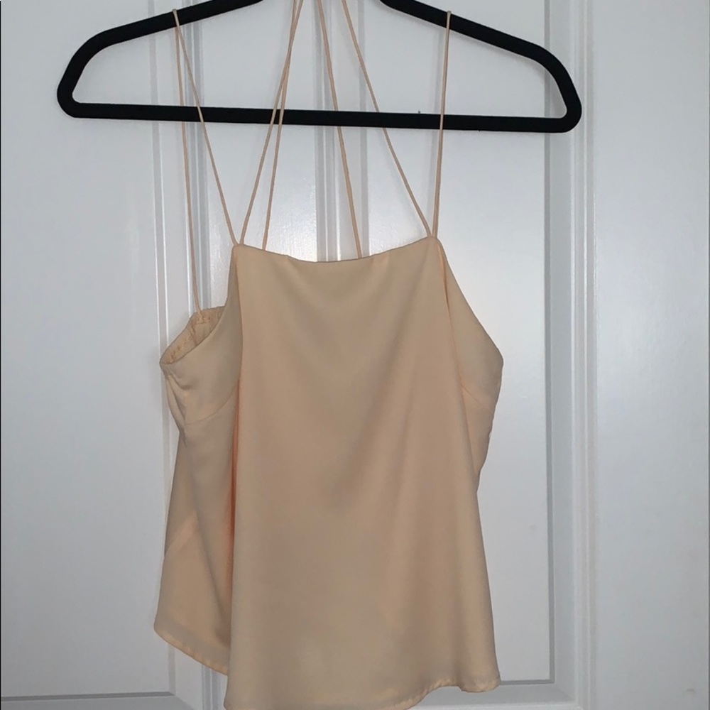 Apricot crop tank top